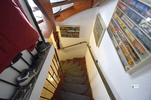 Massive Holztreppe in den Keller - 