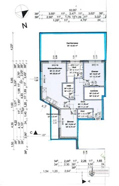 Penthouse links - Neubau mit Fertigstellung im März 2026 Hoch moderne Wohnung mit Rollläden + Stellplatz ohne Küchen