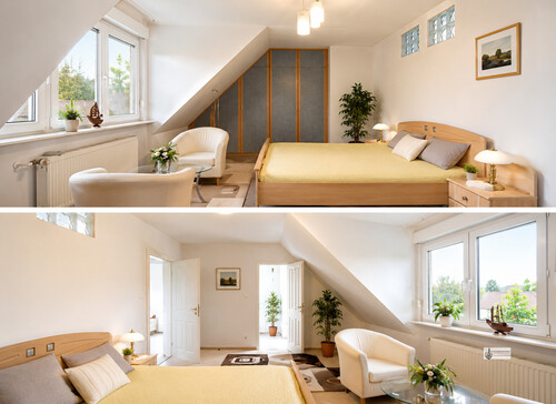 Schlafzimmer im DG mit Zugang zum eigenen Bad - 