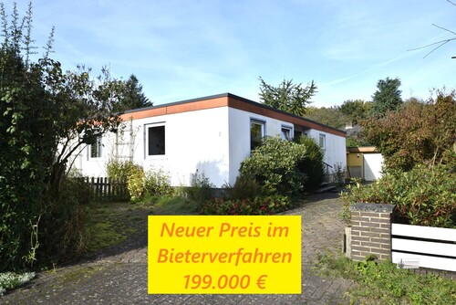 Titelbild für Bieterverfahren - EFH Bungalow mit viel Potential in ruhiger Lage + Garage + Garten + Vollkeller Genießen Sie es!