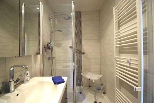 Handtuchheizkörper mit Regenschwalldusche - 