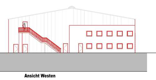 Ansicht Westen - Büro zur Miete in Weyhe / Melchiorshausen
