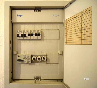 Sicherungskasten mit Fi- Schutzschalter - 