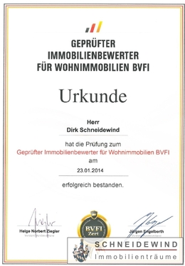 Urkunde zum Immobilienbewerter original - 