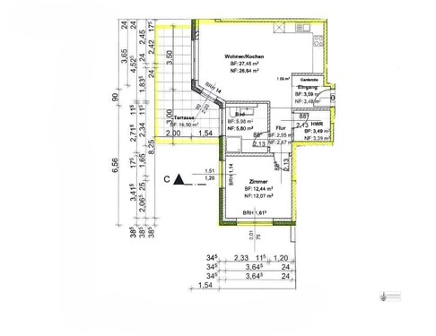 EG links vorne - 2 Zimmer Erdgeschoßwohnung zur Miete in Weyhe