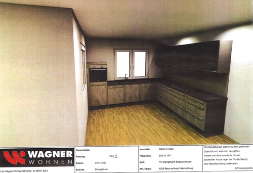 Küchenskizze Whg. 3 - 