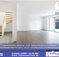 ***Exklusive Neubau-Wohnung - 4 ZKB - Reihenmittelhaus in Flachsmeer*** Carport, Garten, Einbauküche - Westoverledingen