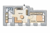 Grundriss - 2 Zimmer Etagenwohnung in Freital