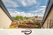 Blick Terrasse - MAISONETTE & DACHTERRASSE — 152 M² IN LÖBTAU — NEUER BODEN — TAGESLICHTBAD — EINBAUKÜCHE — GÄSTE-WC