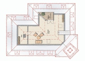 Loft mit Dachfenster – Grundriss - 