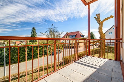 Balkon vom OG1 - 4 Zimmer Etagenwohnung in Stolpen