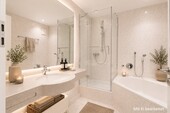 Badezimmer möbliert - 