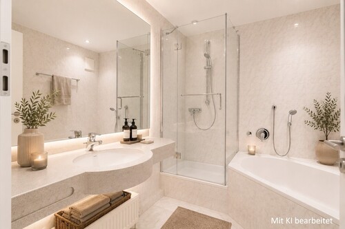 Badezimmer möbliert - 