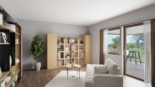 Bibliothek und Wintergarten 2 EG - 