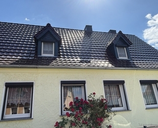 Gemütliche Doppelhaushälfte mit großem Grundstück und Doppelgarage in ruhiger Siedlungslage - Röderaue