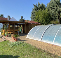 Romantischer 2-Seitenhof im Grünen mit Scheune, großem Grundstück und Pool - Lommatzsch