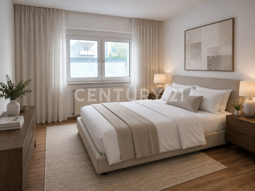 Schlafzimmer - Virtuelles Staging - Etagenwohnung mit 53,00 m&sup2; in Herne zur Miete