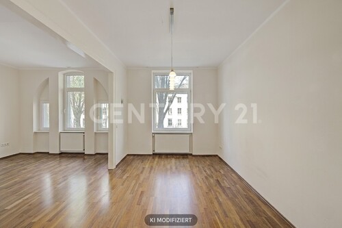 Esszimmer / Wohnzimmer - Möbel mit KI entfernt - 2.5 Zimmer Etagenwohnung in Dortmund