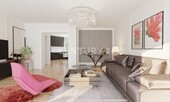 Visualisierung Wohnzimmer - Maisonettewohnung in Waldnähe – urban leben, naturnah genießen