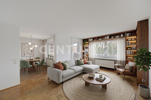 Wohnzimmer Visualisierung - Etagenwohnung mit 87,00 m&sup2; in Dortmund zum Kaufen