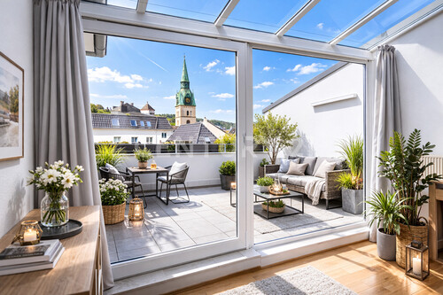 Zugang zum Balkon - Virtuelles Staging - Etagenwohnung mit 85,00 m&sup2; in Hagen zum Kaufen