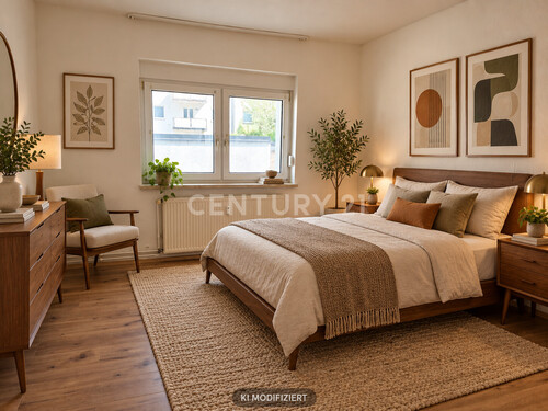 Schlafbereich - Virtuelles Staging - 3 Zimmer Etagenwohnung in Herne