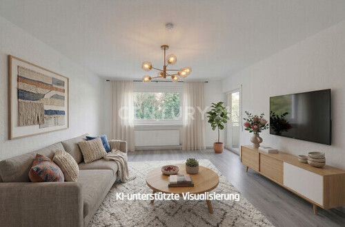 Wohnung rechts Wohnzimmer (KI-visualisiert) - 