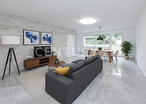 Wohnzimmer (Visualisierung) - 3 Zimmer Etagenwohnung in Letmathe