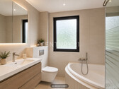 Modernes Badezimmer - Virtuelles Staging - 