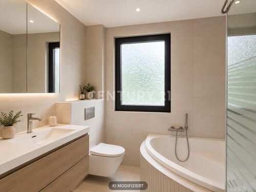 Modernes Badezimmer - Virtuelles Staging - 
