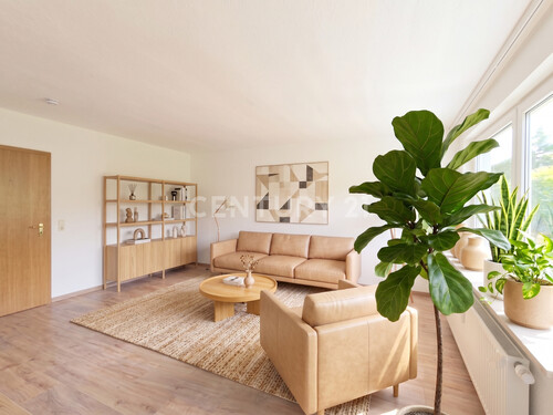 Wohnzimmer (Visualisierung) - Erdgeschoßwohnung mit 70,00 m&sup2; in Witten- Annen zum Kaufen