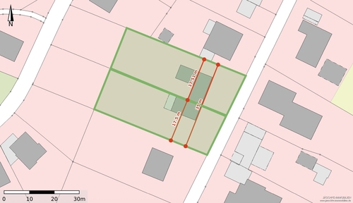 Lageplan mögliche Teilung - 