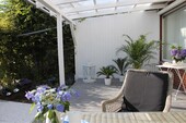 überdachte Terrasse - 4 Zimmer Doppelhaushälfte in Münster