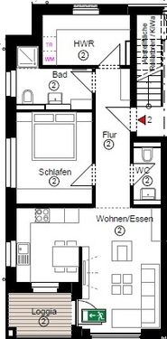 Erdgeschoss - nicht maßstabsgerecht - - 