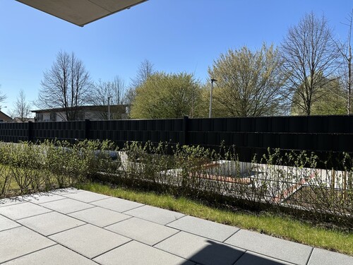 Blick von der Terrasse - Erdgeschoßwohnung mit 78,50 m² in Telgte zum Kaufen