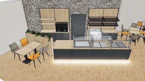 geplanter Backshop mit Cafe - 