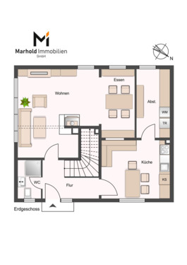  Wohnhaus Erdgeschoss - 