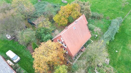 Vogelperspektive - 4 Zimmer Einfamilienhaus zum Kaufen in Hilgermissen