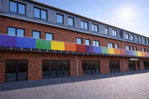 Vorderansicht des Mietobjekts – Außenbereich - 2 Zimmer Etagenwohnung zur Miete in Husum