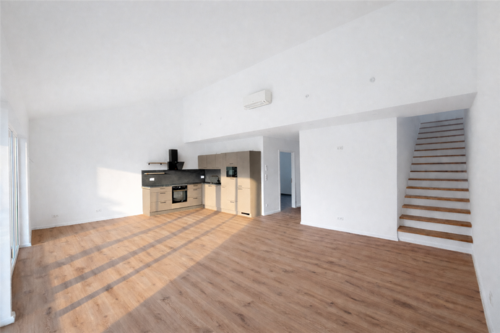 Offener, heller Bereich fuer Kueche, Esszimmer und - 