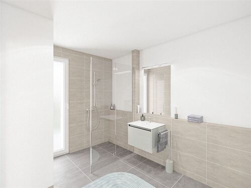 Bad - Doppelhaushälfte mit 122,82 m&sup2; in Steyerberg zum Kaufen