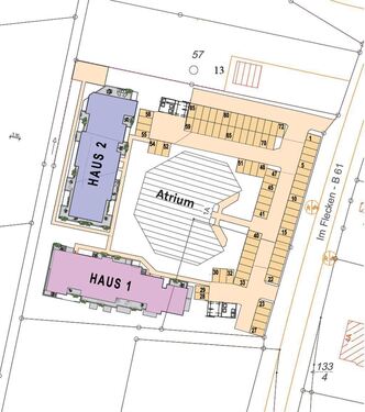 Lageplan mit Parkplatz - 