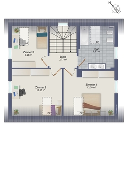 Dachgeschoss - Einfamilienhaus mit 128,00 m² in München-Trudering zum Kaufen