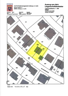 Auszug aus dem Liegenschaftskataster - 