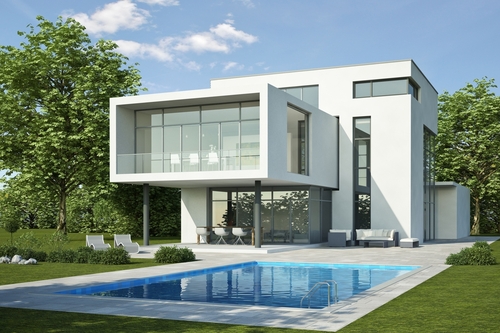 Bauhausvilla mit Pool - Baugrundstück in absoluter Premium Lage in Gräfelfing !