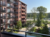 Balkon-Ausblick - Helles, möbliertes Apartment in U-Bahn Nähe