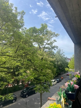 Blick von der Loggia - Großes Apartment in München-Freimann nahe UBahnstation U6