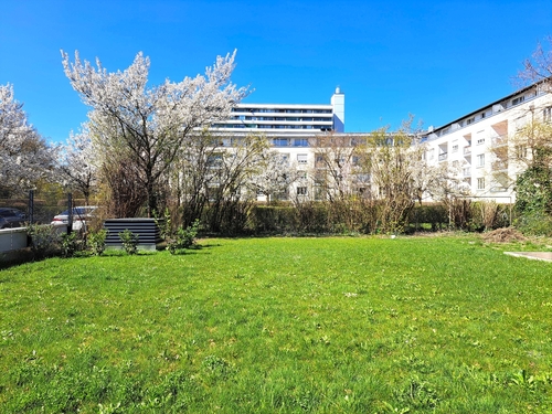 Gartenansicht - 1 Zimmer Etagenwohnung zum Kaufen in München
