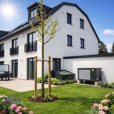 FOTO - Neubau einer geräumigen Doppelhaushälfte in Oberschleißheim