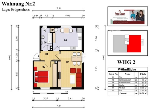 EG Grundriss - Zwei Wohnungen in einem Paket – Erdgeschoss & Dachgeschoss in Schwerter Westhofen